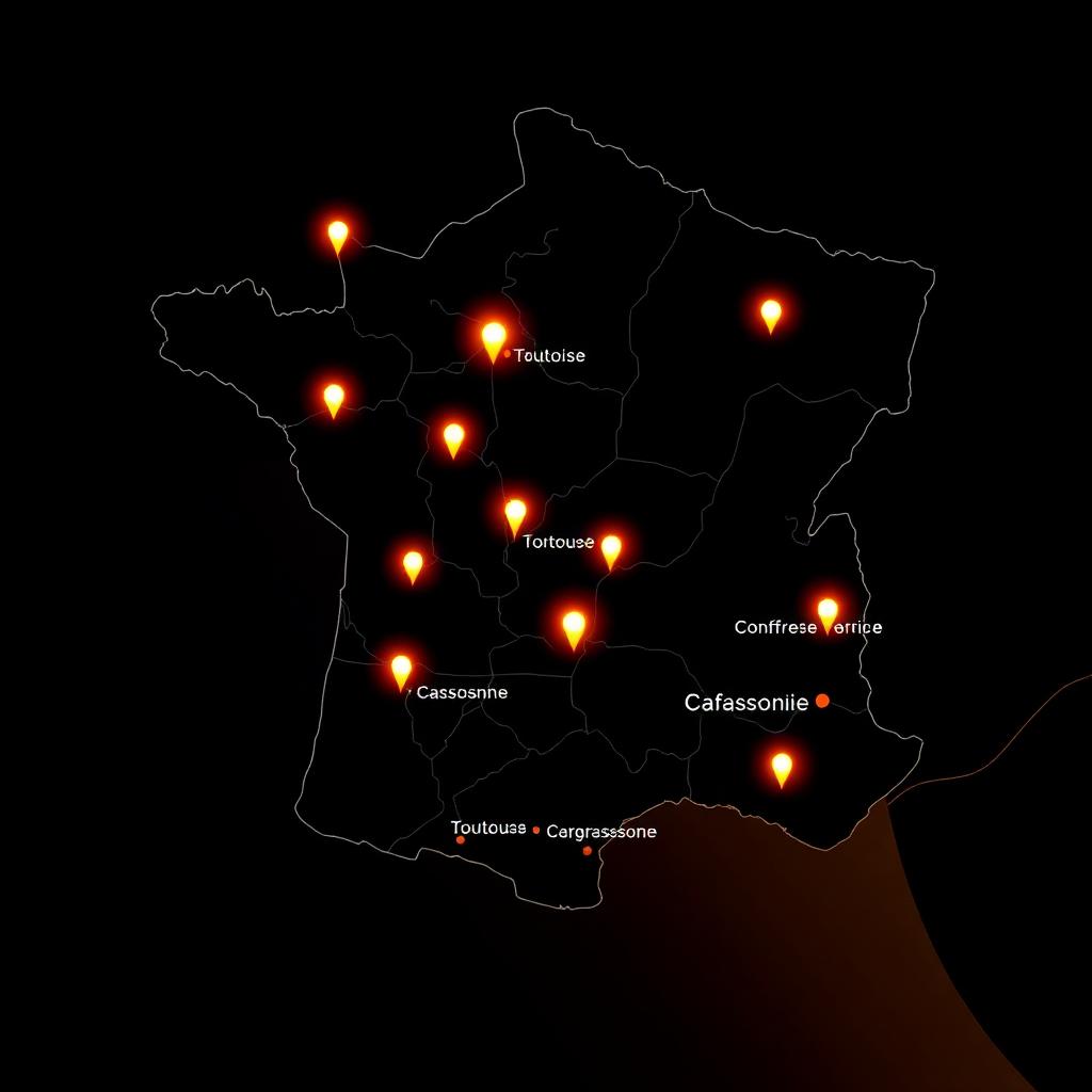Carte des zones d'intervention AgenceWeb31